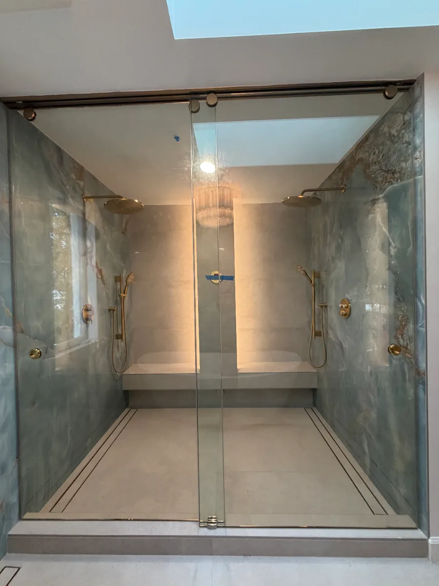 Shower enclosure installation by American Glass Experts